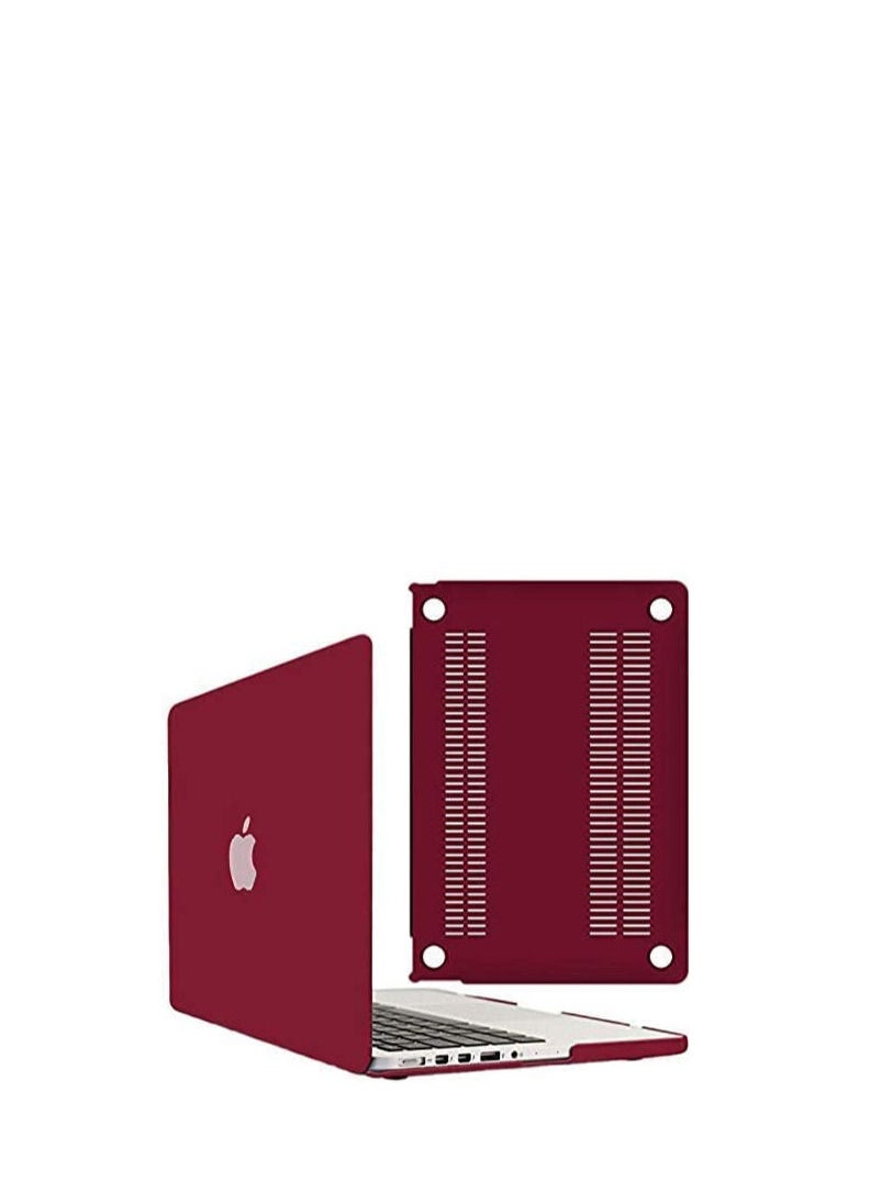 RDN - MacBook Air 13 inch Case With keyboard M1 A2337 A2179 A1932 2020 2019 2018 Release, Slim Plastic Matte Hard Cover with Retina Display Wine Red - Image 1