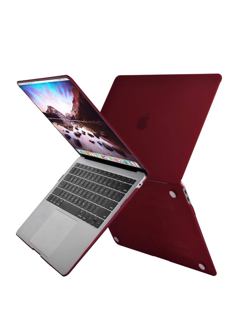 RDN - MacBook Air 13 inch Case With keyboard M1 A2337 A2179 A1932 2020 2019 2018 Release, Slim Plastic Matte Hard Cover with Retina Display Wine Red - Image 1