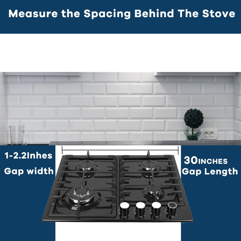 MEEGOON 30" Slide-in Range Rear Filler Kit,Range Gap Filler, Stainless Steel Back Gap Cover for Stove, Stove Trim Kit Between Stove and Backsplash. - Image 2