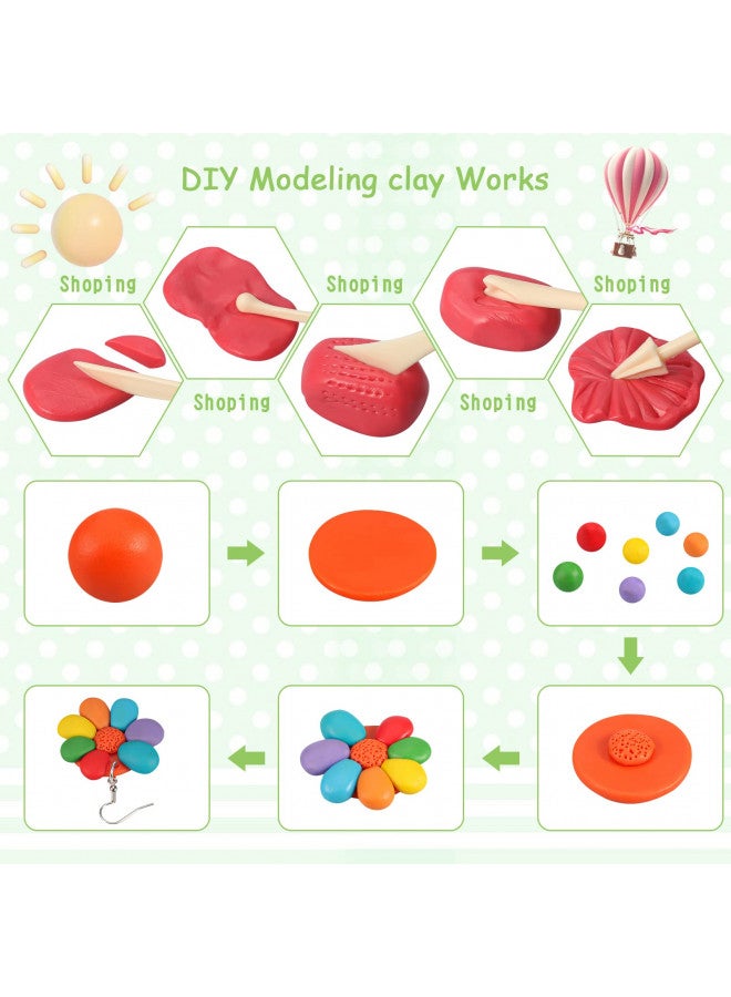 CiaraQ Polymer Clay-Oven Baked Modeling Clay with Sculpting Tools, Ideal for Sculpture, Crafting, DIY Projects, 50 Colors, 3.3 lbs - Image 4
