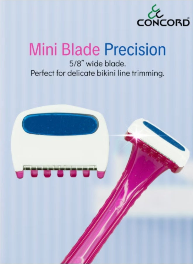 Concord Bikini Razors for Women, with Soothing Aloe Vera Strips - (Set of 3) - Image 4