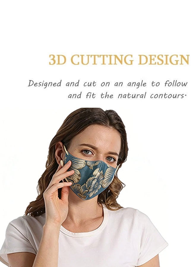 Happy D 2-piece mask set, soft washable mask, sun protection, with elastic ear straps - Image 2