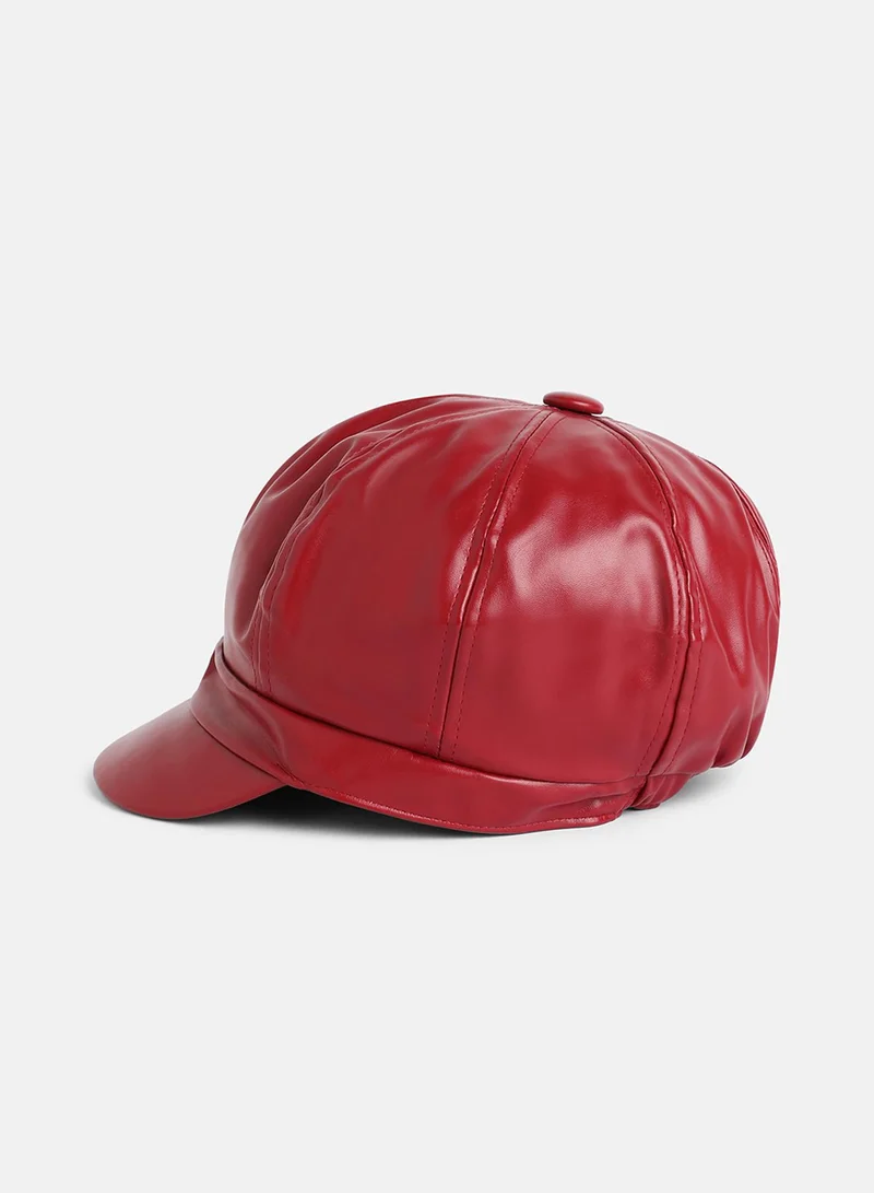 Haute Sauce Solid Bakerboy Hat - REd