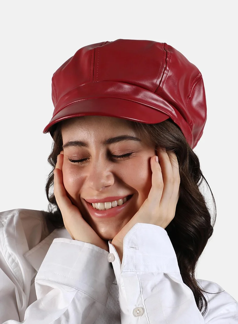 Haute Sauce Solid Bakerboy Hat - REd