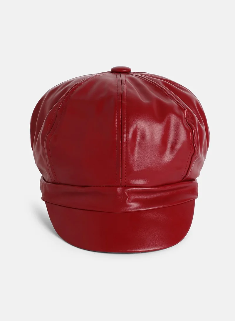 Haute Sauce Solid Bakerboy Hat - REd
