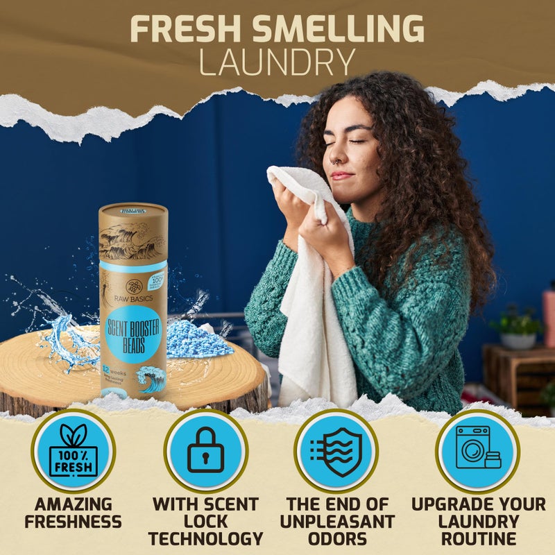 RAW BASICS Scent Boosters for Washer, Fresh Aroma - Bulk Laundry Booster Beads and Fabric Smell Deodorizer - In Wash Odor Eliminator Pods for Fresh Scented Clothes - Image 2