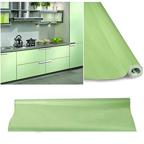 WALLTON - Green Gloss Peel and Stick Self-Adhesive Removable Thicken Waterproof for Kitchen Countertop Cabinet Wardrobe - 12''x''48 Inches - Image 2
