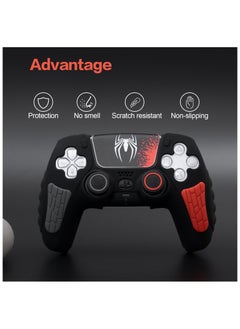 Anmi Non Slip Silicone ps5 controller cover With Thumb Grip Cap, Joystick Protector And Cover Sticker  - Image 2
