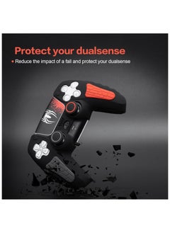 Anmi Non Slip Silicone ps5 controller cover With Thumb Grip Cap, Joystick Protector And Cover Sticker  - Image 3