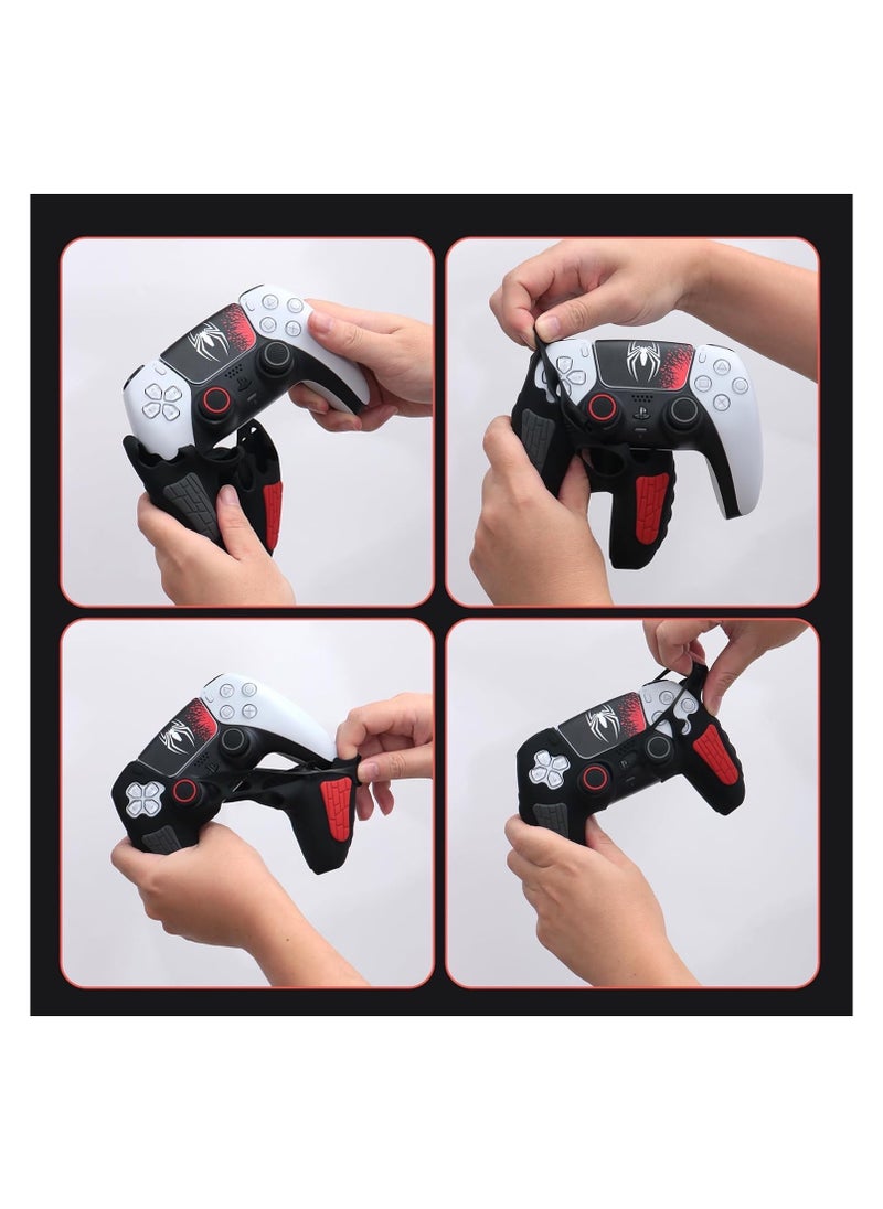 Anmi - Non Slip Silicone ps5 controller cover With Thumb Grip Cap, Joystick Protector And Cover Sticker - Image 1