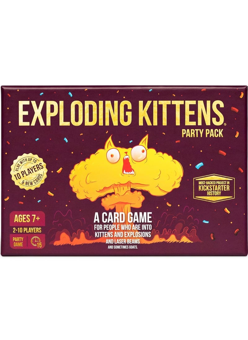 ARGT - Exploding Kittens Party Pack | Hilarious Card Game for 2-10 Players | Ages 7+ | Fast-Paced, Family-Friendly Party Game | Fun for Kids & Adults | Great for Game Night, Travel & Gifts | 15-Min Playtime - Image 1