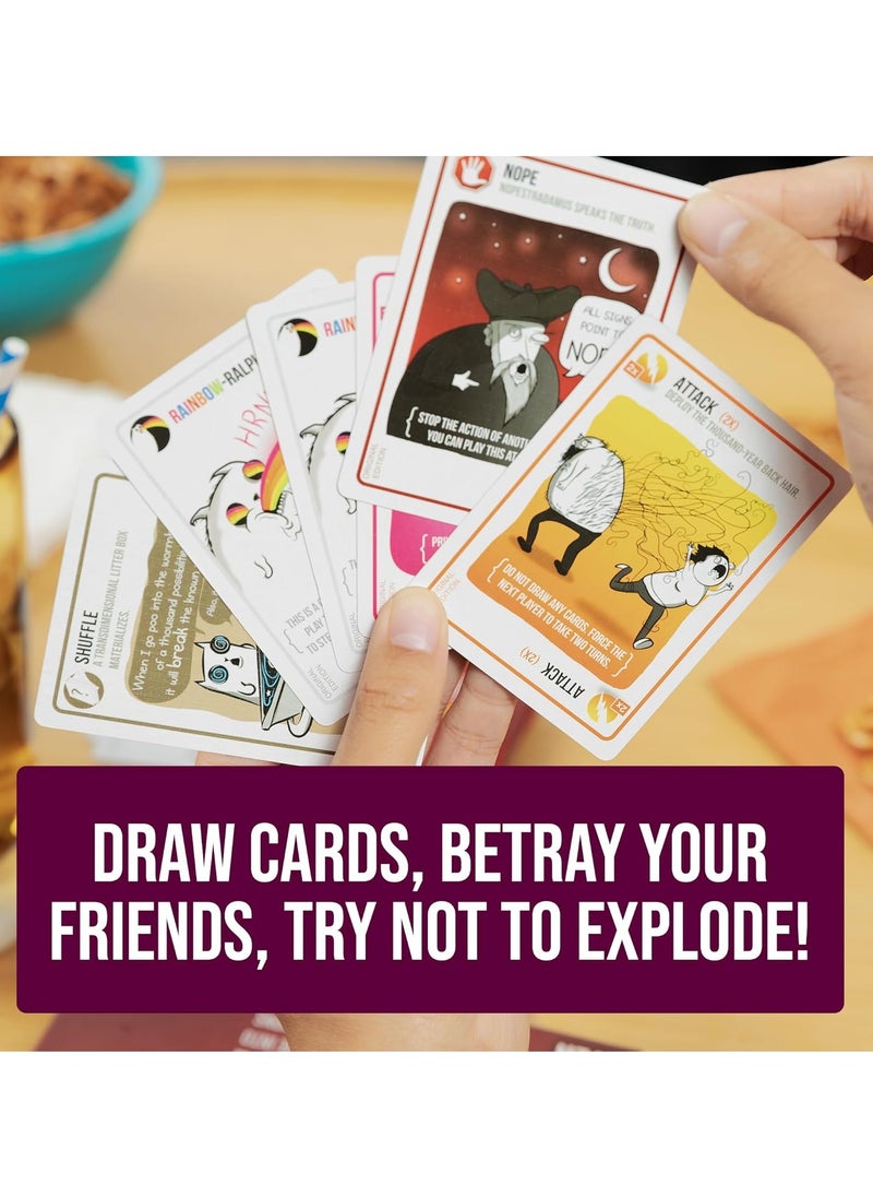 ARGT - Exploding Kittens Party Pack | Hilarious Card Game for 2-10 Players | Ages 7+ | Fast-Paced, Family-Friendly Party Game | Fun for Kids & Adults | Great for Game Night, Travel & Gifts | 15-Min Playtime - Image 1