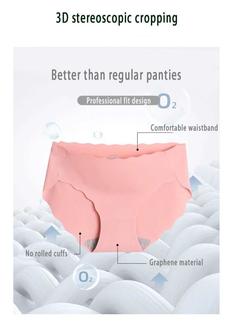 Zeemey - Zeemey 6 Pack Women’s Seamless Cheeky Hipster Underwear No Show Panties Invisibles  Breathable Briefs Soft Stretch Bikini Lingerie - Image 1