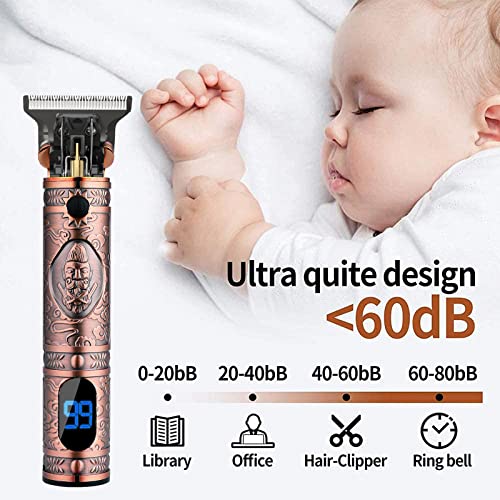 AMULISS Professional Hair Trimmer Mens Hair Clippers Zero Gapped Cordless Hair Trimmer Professional Haircut & Grooming Kit for Men Rechargeable LED Display - Image 5