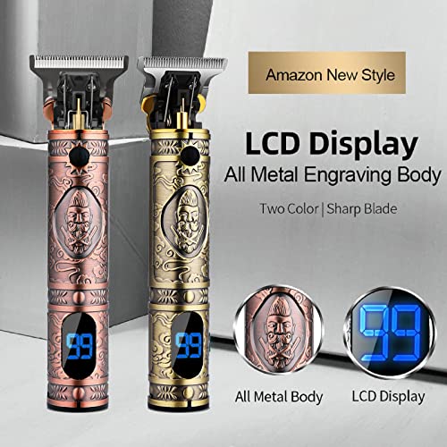 AMULISS Professional Hair Trimmer Mens Hair Clippers Zero Gapped Cordless Hair Trimmer Professional Haircut & Grooming Kit for Men Rechargeable LED Display - Image 3