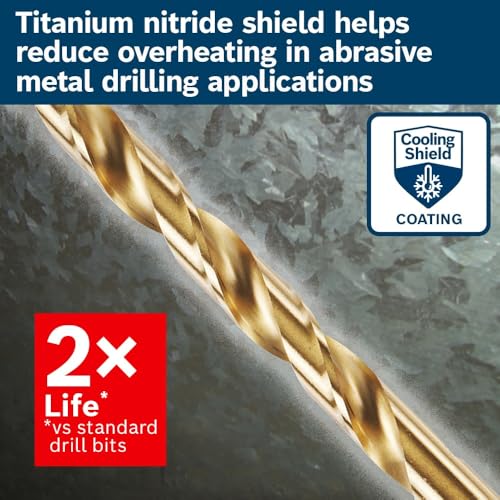 Bosch TI21A 21 pc Titanium Nitride Coated Metal Drill Bit Set - Image 3