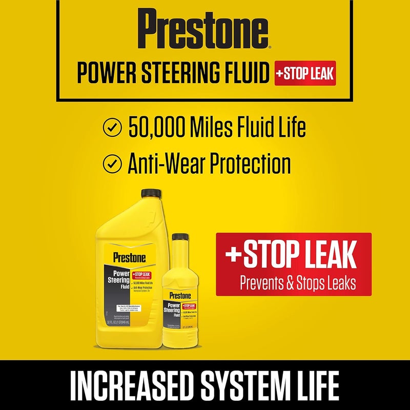 Prestone AS262 Power Steering Fluid with Stop Leak - 12 oz. - Image 1