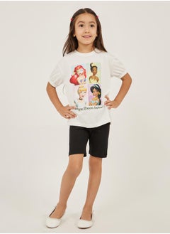 Styli Princess Printed Short Elasticated Sleeve T-Shirt  - Image 2