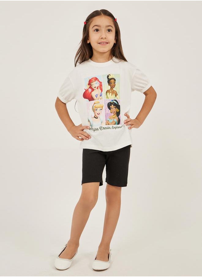 Styli Princess Printed Short Elasticated Sleeve T-Shirt  - Image 2