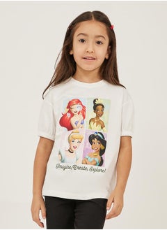 Styli Princess Printed Short Elasticated Sleeve T-Shirt  - Image 1