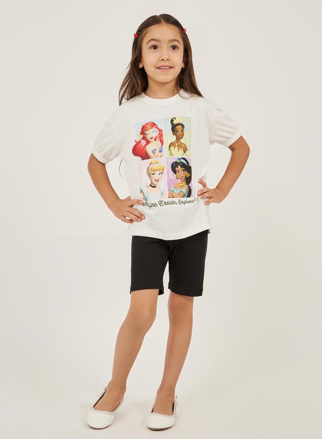 Styli Princess Printed Short Elasticated Sleeve T-Shirt - Image 2