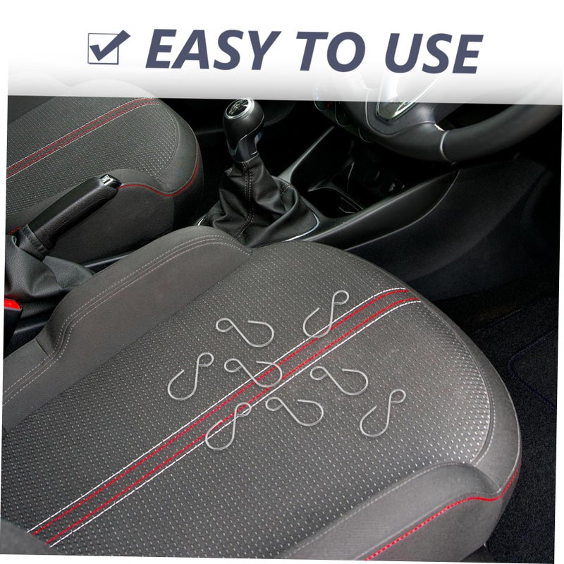 100Pcs Black S Shaped Car Seat Cover Installation Hooks For Automotive Seat Pad - Image 5