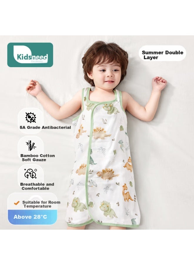 Kidsneed Baby Romper Newborn Clothes Summer Thin Bamboo Cotton Gauze Baby Crawling Suit Children's Pajamas Size 80 - Image 5