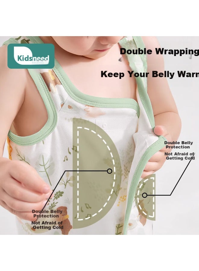 Kidsneed Baby Romper Newborn Clothes Summer Thin Bamboo Cotton Gauze Baby Crawling Suit Children's Pajamas Size 80 - Image 2