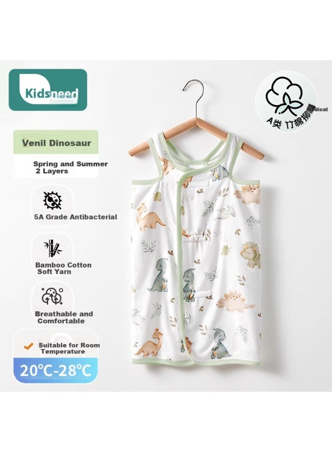 Kidsneed Baby Romper Newborn Clothes Summer Thin Bamboo Cotton Gauze Baby Crawling Suit Children's Pajamas Size 80 - Image 1