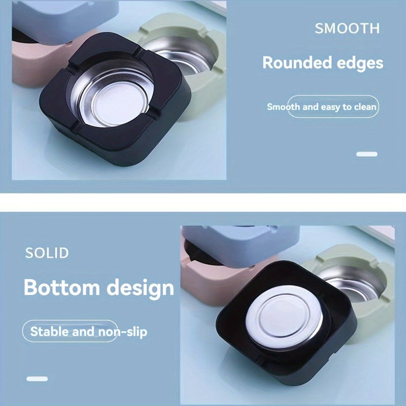 Macaron Colored Ashtray Creative Prevents Flying Ash For Office Home Small Large Size Black - Image 5