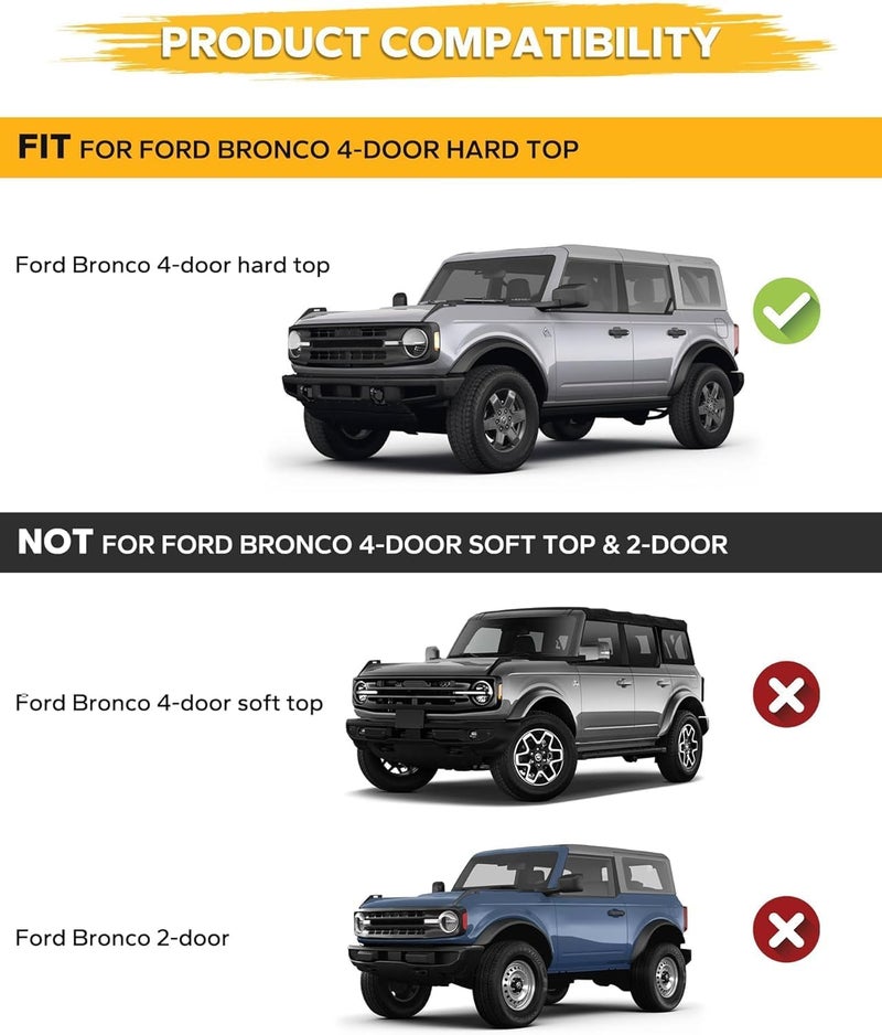 Broaddict Half Roof Rack for 2021-2024 Ford Bronco 4-Door Hardtop - Image 2