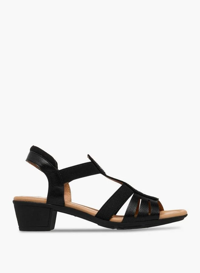 Le Confort Embellished Cutout Sandals with Block Heels