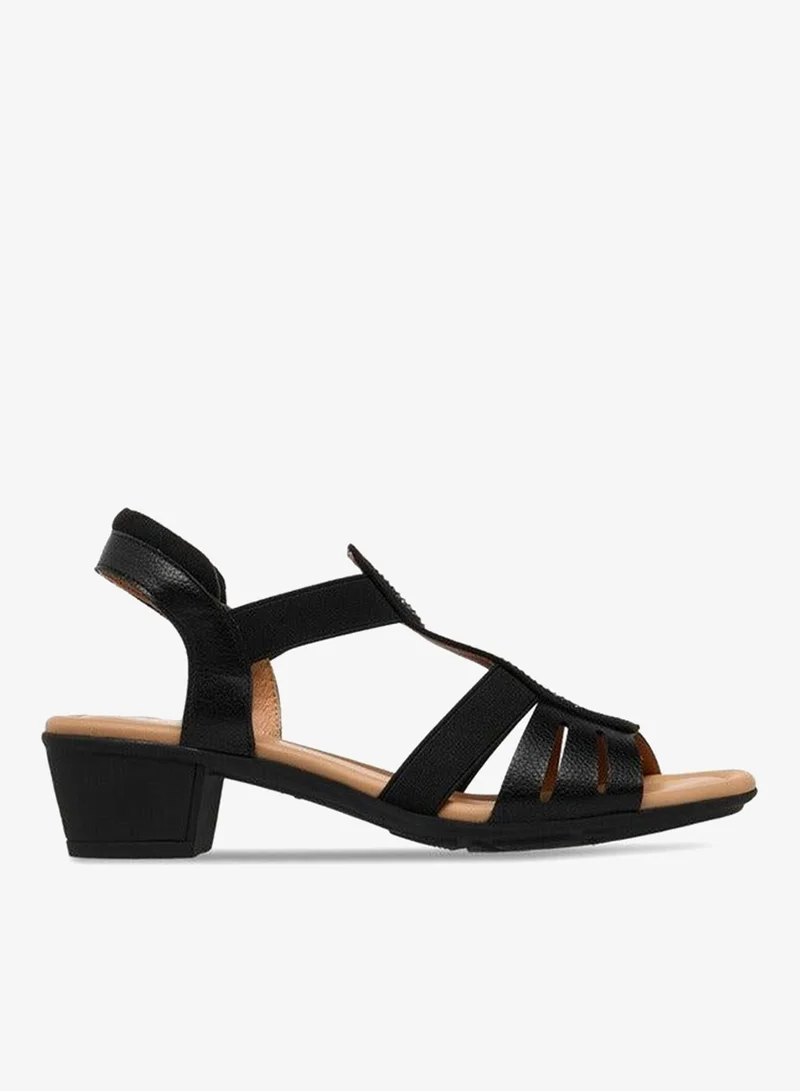 Le Confort Embellished Cutout Sandals with Block Heels