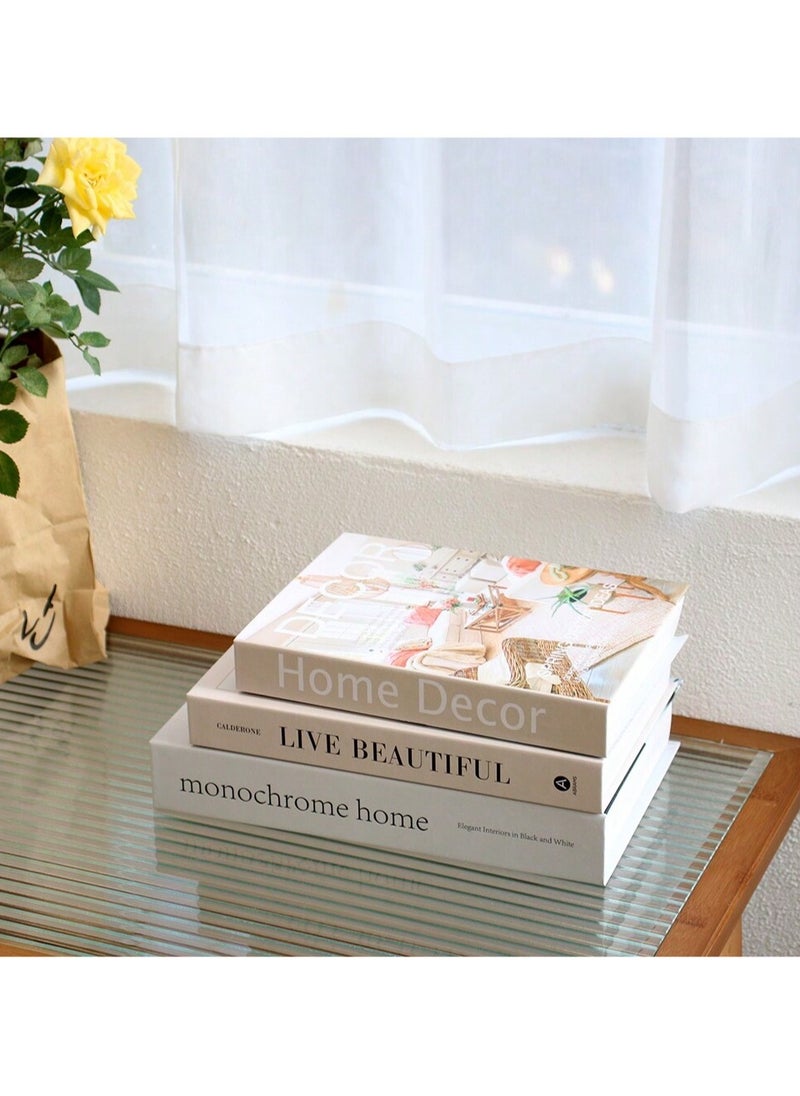 Generic 3pcs Set of Modern Decorative Faux Books – Elegant and Luxurious Design – Non-Opening, Perfect for Living Room, Office, Home Decor & Photography Props – Stylish and Timeless Decorative Pieces – Ideal Gifts for Special Occasions  - Image 3