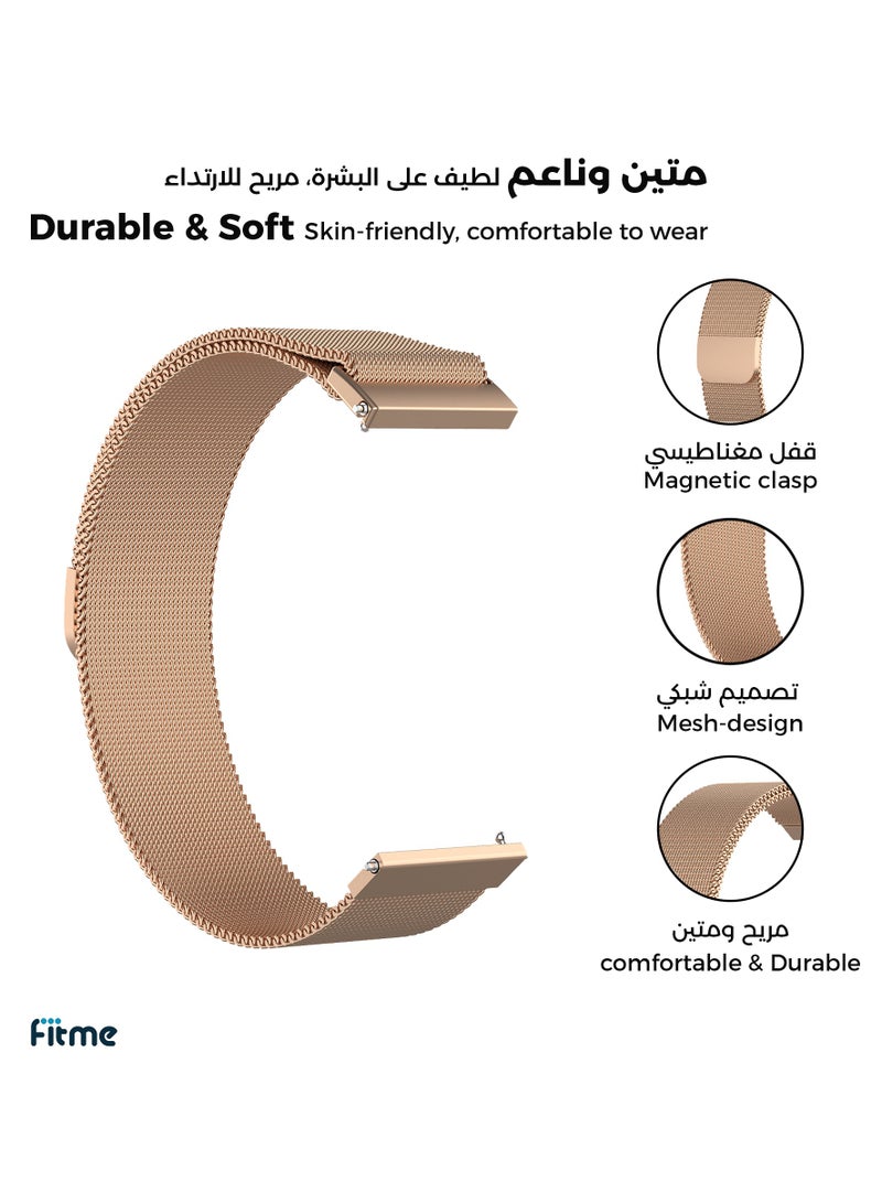 FITME Stainless Steel Strap For Huawei Watch GT (46mm) / Watch GT 2e (46mm) / GT 2 / GT 2 Pro / GT 3 / GT 3 Pro (46mm) / GT Runner / GT 4 (46mm) / GT5 (46mm) \ GT5 pro (46mm) - (22mm)  - Image 2