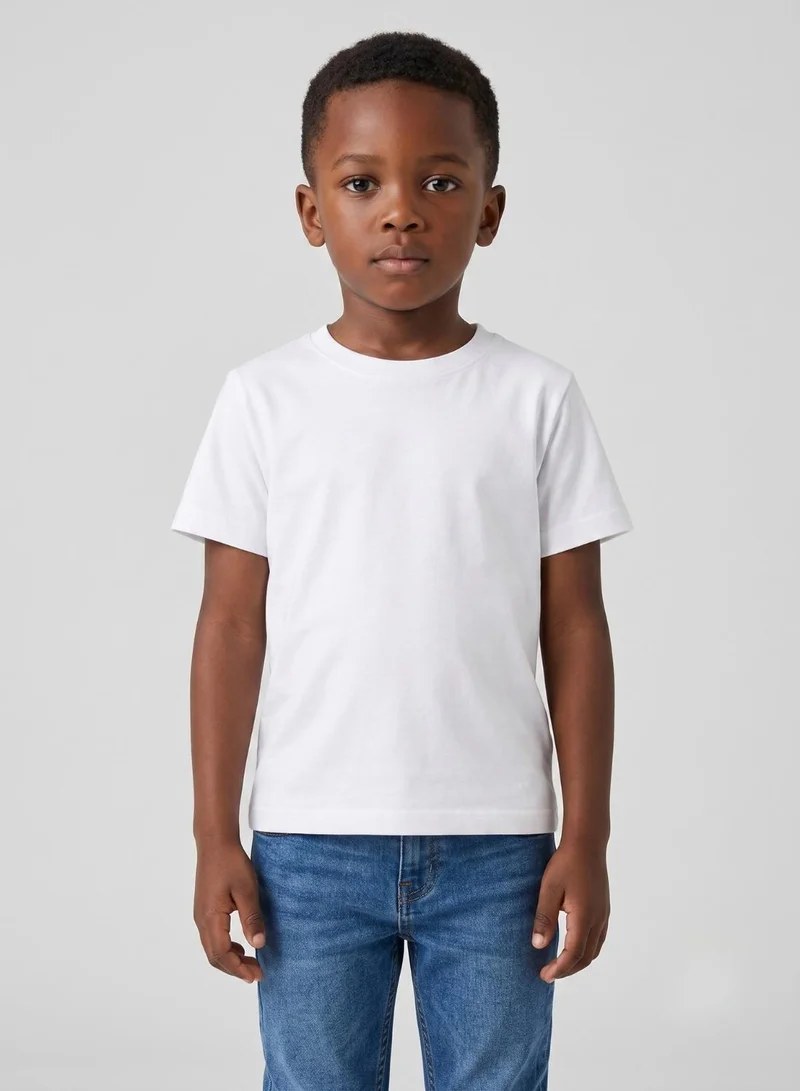 بيبي كلو Solid white tee for boys and girls