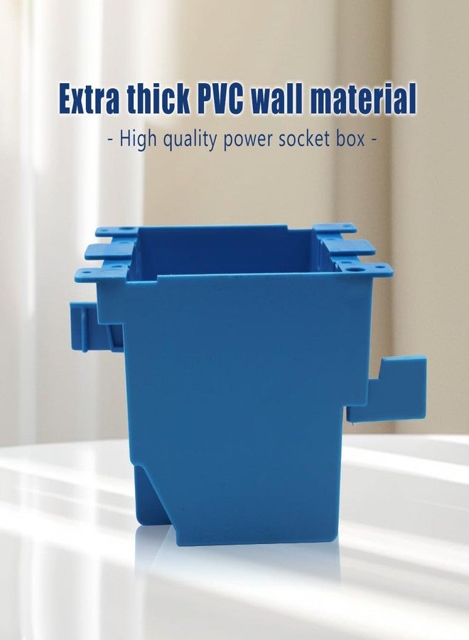 XGGYA 2 Gang Old Work Electrical Box,Blue,25 Cu.in.Switch/Outlet Box,4-1/3-Inch Length by 4-1/6-Inch Width by 2-1/3-Inch Depth,PVC Old Work Outlet Box for Constructions, ETL Certified(1 Pack) - Image 2