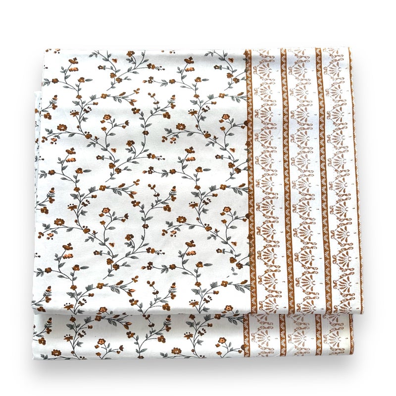 Pwi 100% Cotton Summer Topsheet/Odhne wali Chaddar Single Bed 300 TC (Brown_Pack of 2) - Image 2