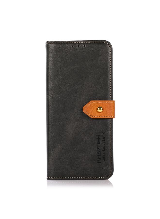 S-TOP Case For OPPO Reno7 4G Global/F21 Pro 4G KHAZNEH Dual-color Cowhide Texture Flip Leather Phone Case - Image 2