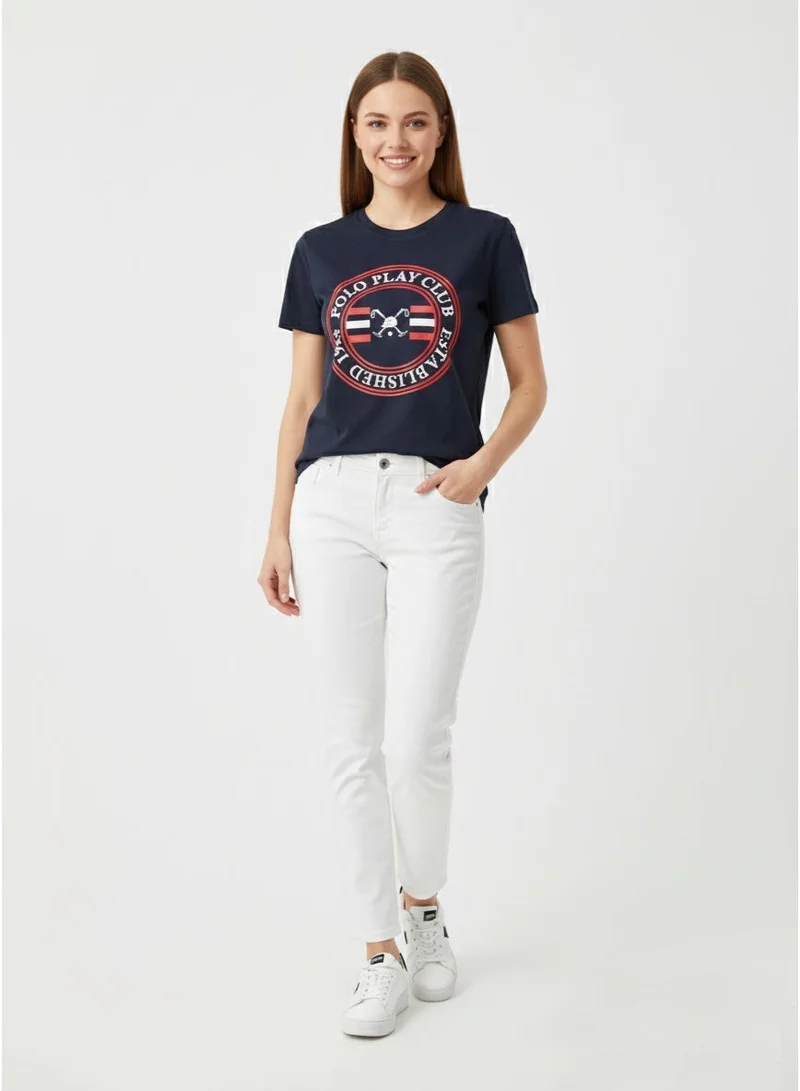 Polo Play Ladies Graphic T-shirt -NAVY