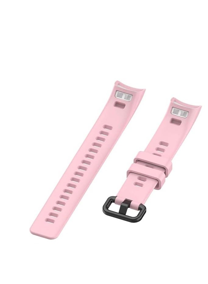 Compatible for Honor Band 5/Honor Band 4 Strap, Soft Silicone Sport Wristband Adjustable Accessory Bracelet Replacement Band for Honor Band 5/Band 4 (Pink)  - Image 2