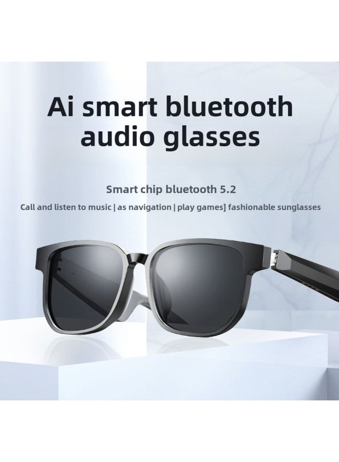 Direct Supply Fashion Sunglasses Smart Bluetooth Glasses Listen To Music Voice Driving Outdoor Multi-scene-Color:Black - Image 2