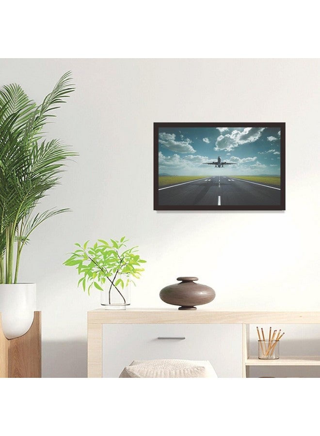 Mad Masters Airplane Framed Photo, Aeroplane Wall Hanging Home Decor Painting for Living Room & Bedroom Decoration (18 x 12 Inch,Paper) - Image 3