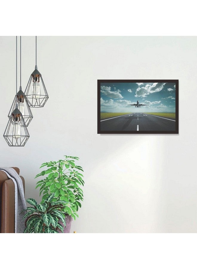 Mad Masters Airplane Framed Photo, Aeroplane Wall Hanging Home Decor Painting for Living Room & Bedroom Decoration (18 x 12 Inch,Paper) - Image 4