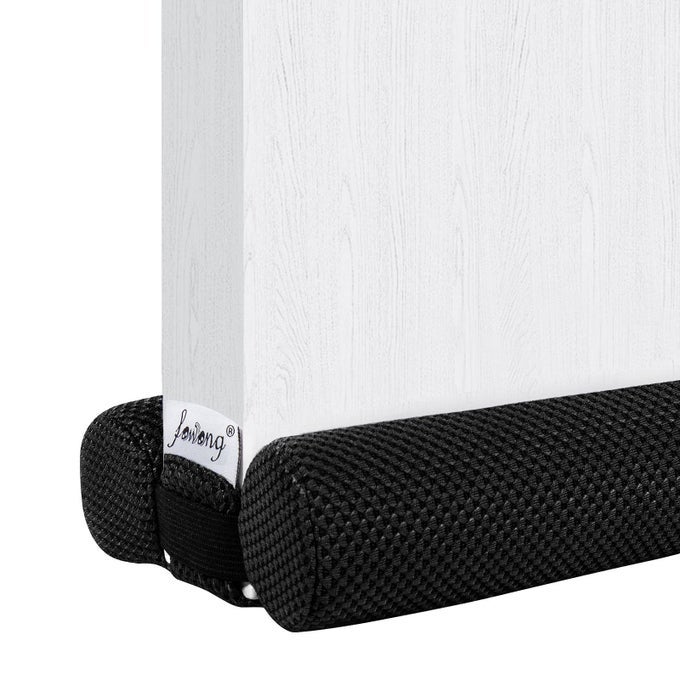 88CM DRAUGHT STOPPERS DRAFT EXCLUDER FOR DOORSBLOCKS DRAFTS LIGHT NOISE DEBRIS ENERGY EFFICIENT UNDER DOOR SEAL BLACK