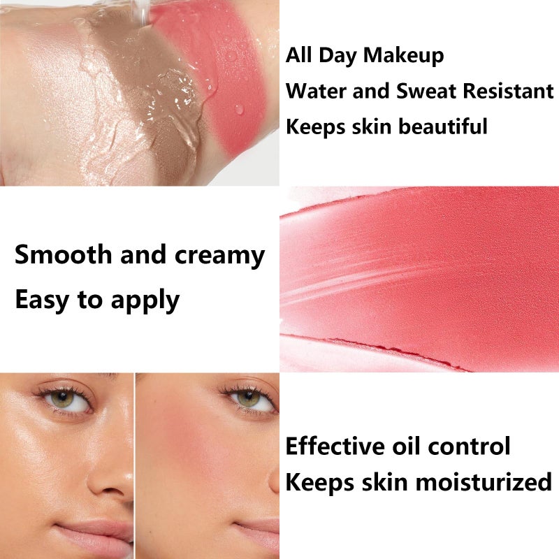 LemonSac 3Pcs Cream Contour Stick Makeup Kit, Shades with Highlighter, Blush and Bronzer Contour Stick for Sculpt the Cheeks, Long Lasting, Waterproof, Matte & Dewy Finish LIGHT MEDIUM(2+5+6) - Image 5