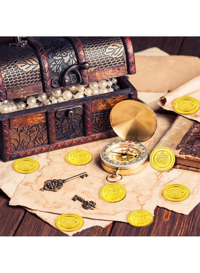 Charniol 200 Pcs St. Patrick'S Day Pirate Gold Coins Plastic Gold Treasure Coins Pirate Coins Fake Gold Coins Decorations For Favor Party Supplies Treasure Hunting Game Pirate Party Decorations - Image 3