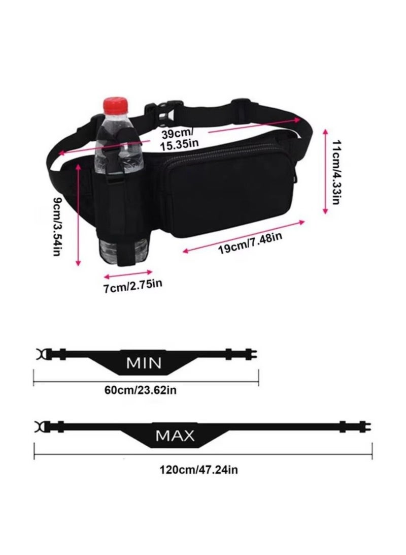 Dual Pocket Sport Waist Bag Large Capacity Fanny Pack For Men Women - Image 2