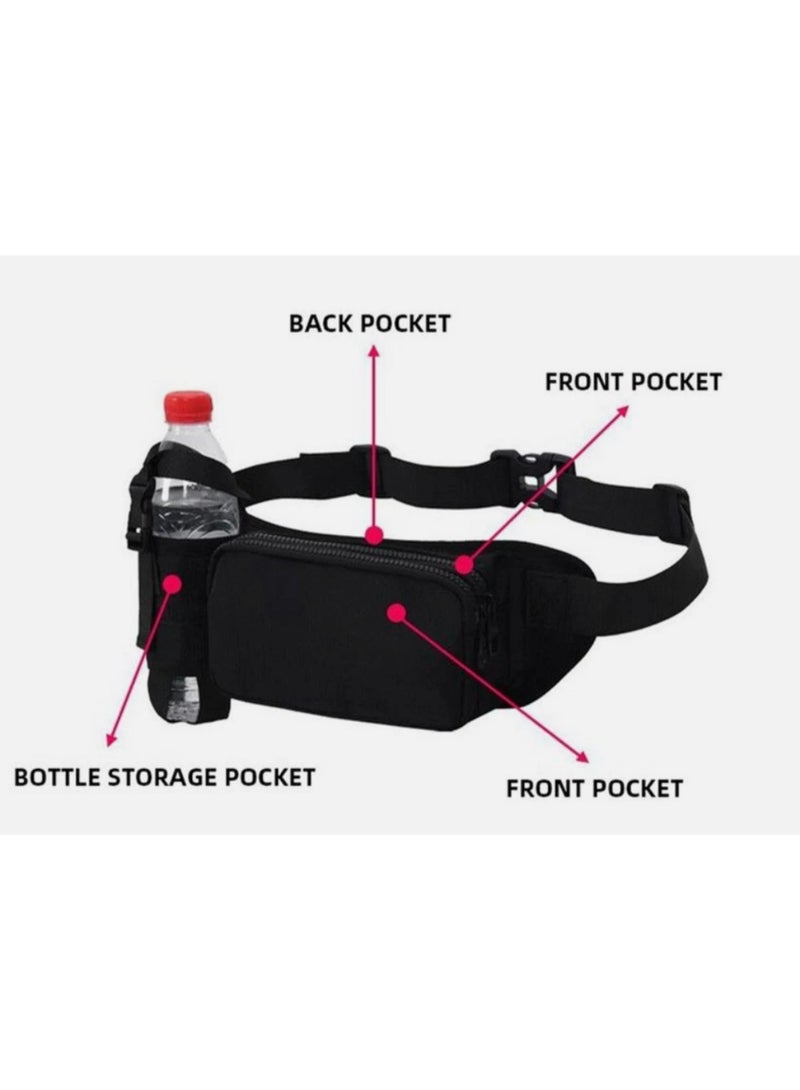 Dual Pocket Sport Waist Bag Large Capacity Fanny Pack For Men Women - Image 3