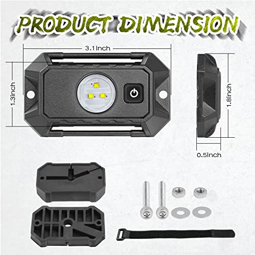 LTEODCHEW UTV LED Dome Light 12V with Switch, LTEODCHEW Universal Roll Bar Mount LED Interior Light for UTV ATV Polaris RZR Can-Am Kawasaki Yamaha Pioneer Talon SXS Truck Off Road - Image 2